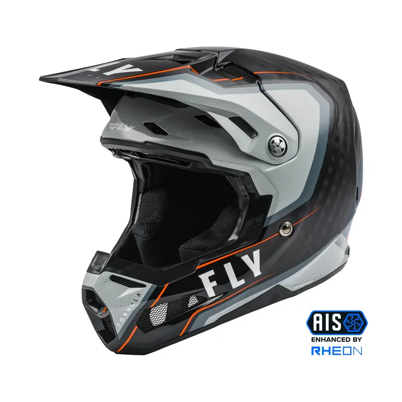 Fly Racing Formula Carbon Axon Helmet – Black/Grey/Orange Graphic, Size Xl (Model 73-4428X) 1