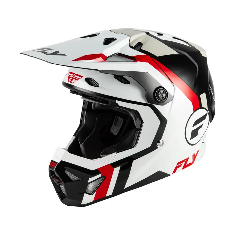 Fly Racing Formula Cp Seal Modular Motorcycle Helmet – White/Black/Red, Extra Large (Xl) 1