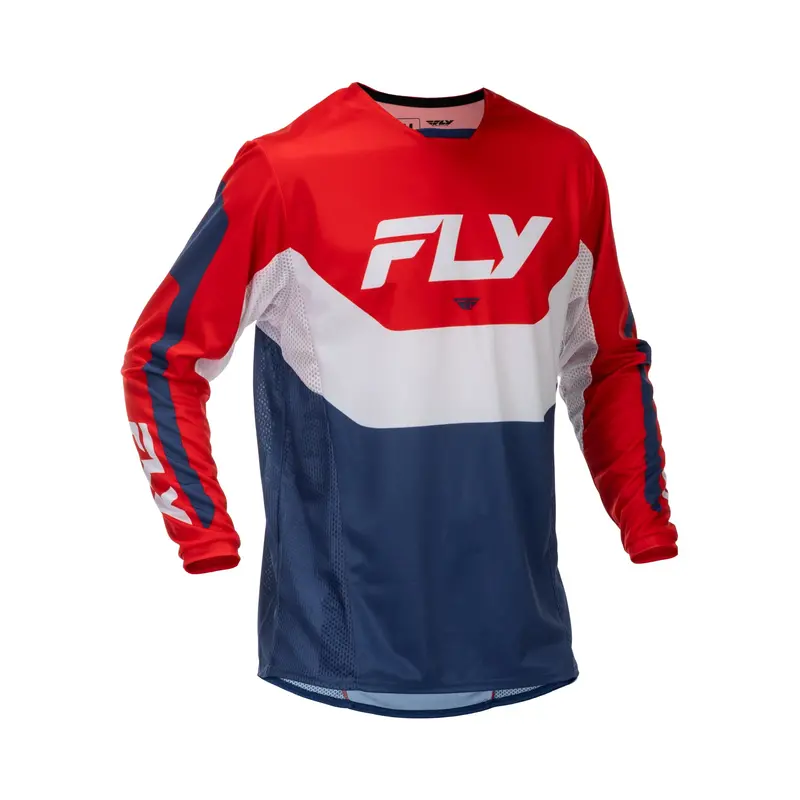 Fly Racing Kinetic Performance Riding Jersey – Red/White/Blue, Size 2X 1