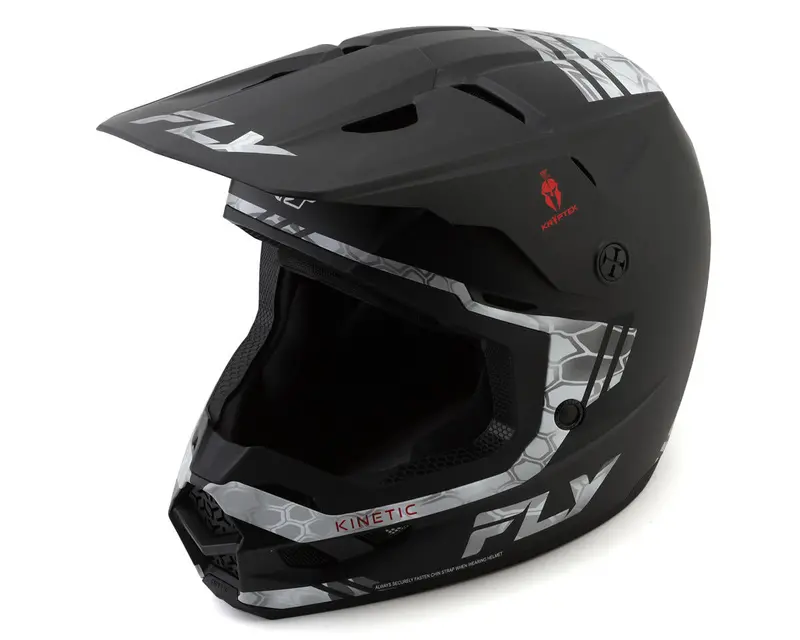 Fly Racing Kinetic Verdict Krpytek Full-Face Helmet – Black/Grey (Large) 1