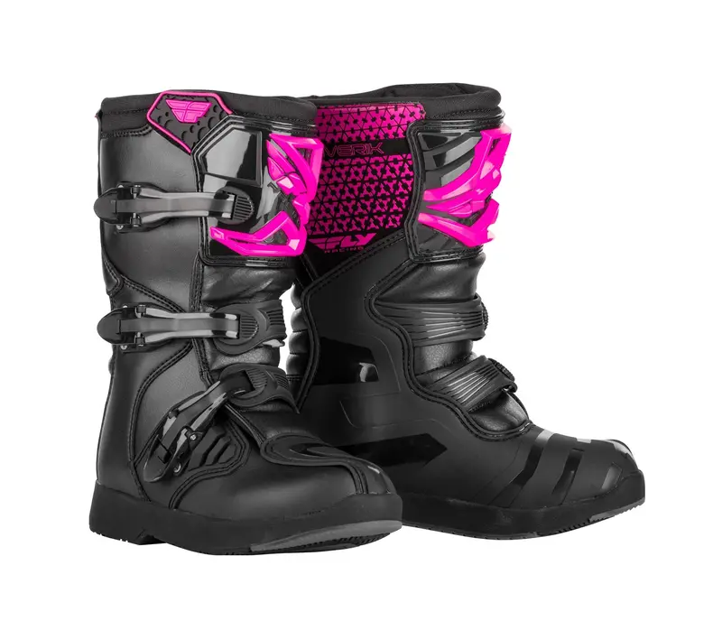 Fly Racing Youth Maverik Boots – Pink/Black, Size 2 1