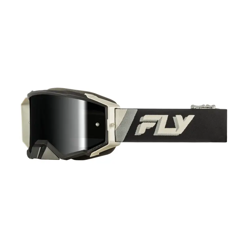 Fly Racing Zone Elite Goggles – Black & Grey Frame With Black Mirror/Smoke Lens (Model 37-51912) 1
