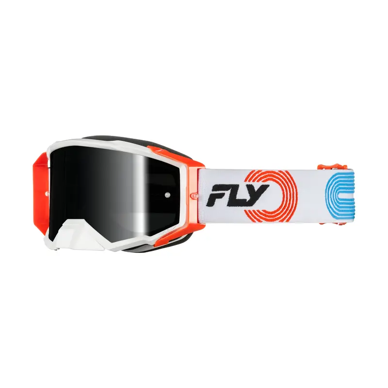 Fly Racing Zone Elite Goggles – Grey, Red & Blue Frame With Black Mirror/Smoke Lens (Model 37-51914) 1