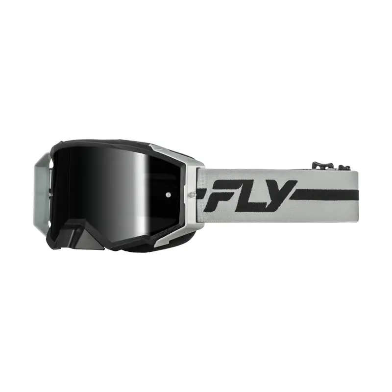 Fly Racing Zone Pro Goggles – Grey & Black Frame With Black Mirror/Smoke Lens (Model 37-51916) 1