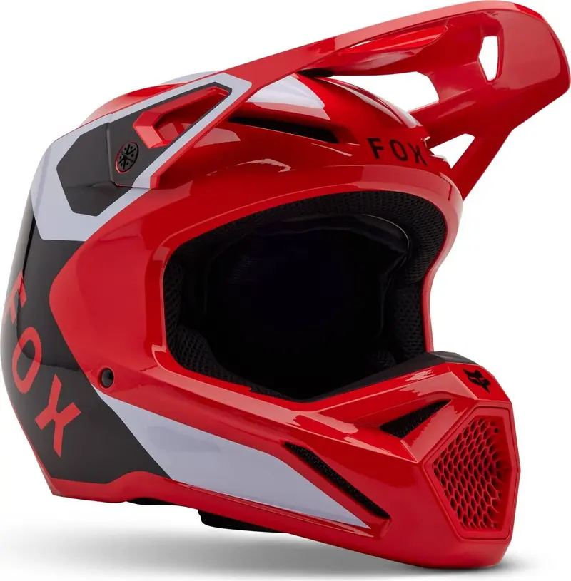 Fox Racing V1 Lean Helmet – Flame Red 1