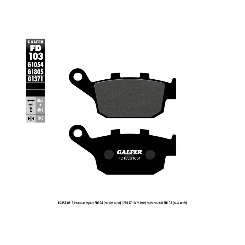 Galfer Semi-Metallic Brake Pads For Fd103G1054 Calipers – Model 17-103S 1