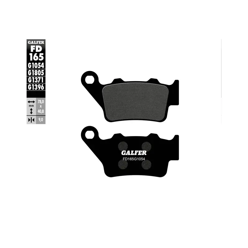 Galfer Semi-Metallic Front Brake Pads – Fd165G1054 Compatible (17-165S) 1