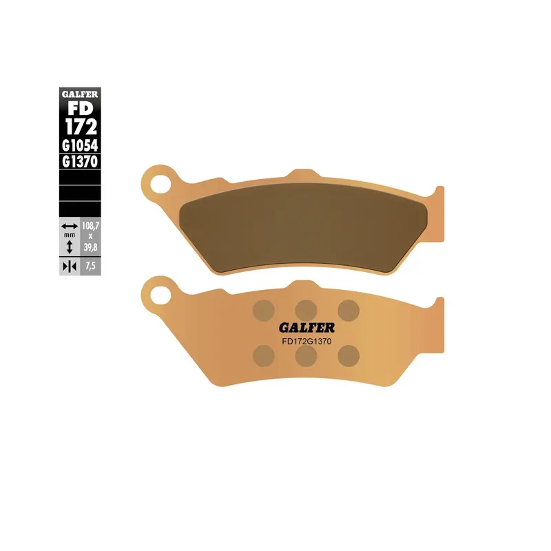 Galfer Sintered Brake Pads – Fd172G1370 Performance Compound (17-172H) 1