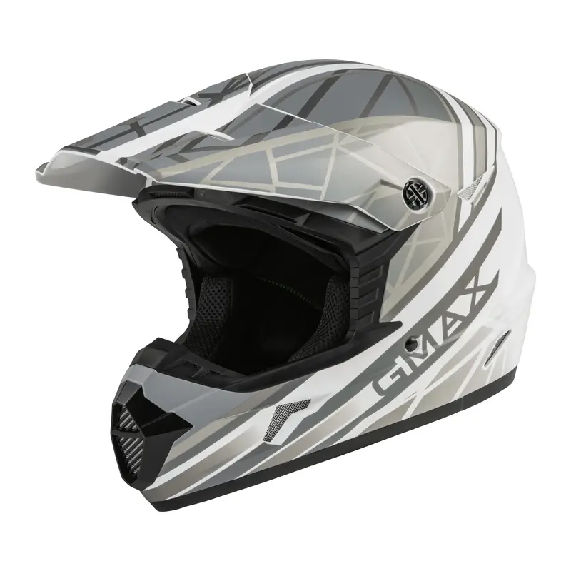 Gmax Mx-46 Adult Off-Road Helmet – Matte White/Silver, 2X-Large 1
