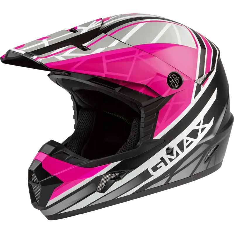 Gmax Mx-46 Off-Road Helmet – Matte Black & Neon Pink (Medium) 1
