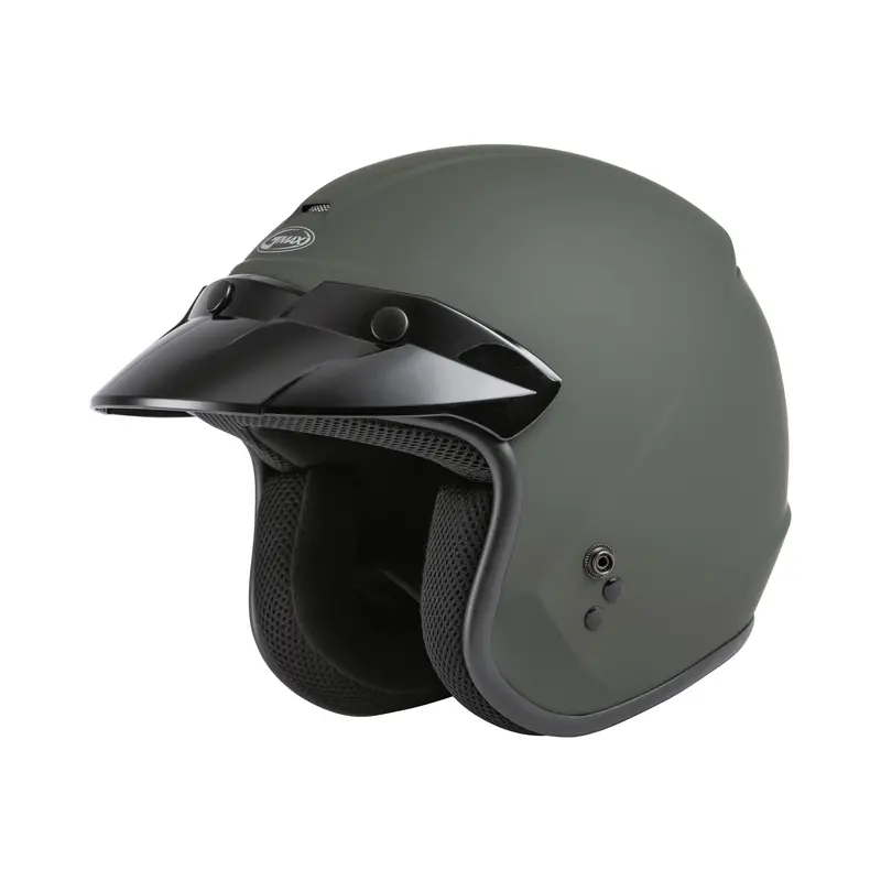 Gmax Of-2 Open-Face Helmet – Matte Green, Medium 1