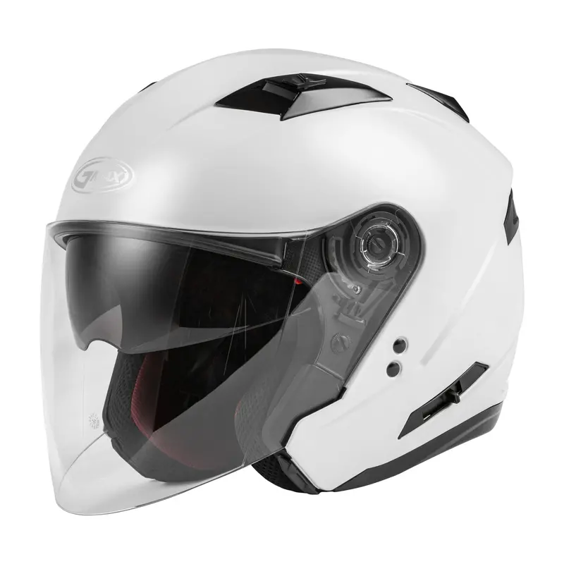 Gmax Of-77 Open-Face Helmet – Pearl White, Size 2X 1