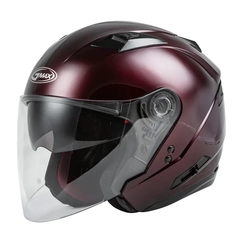 Gmax Of-77 Open-Face Helmet – Wine Red, Small Size 1