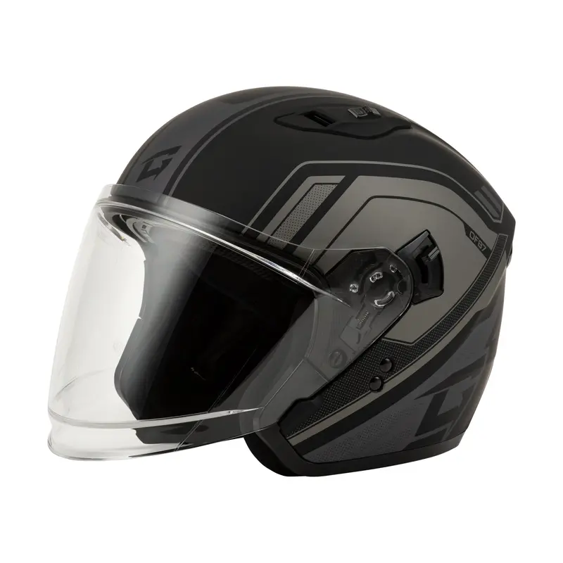 Gmax Of-87 Duke Helmet With Built-In Led Light, Matte Black/Grey, Medium - 72-7341M 1