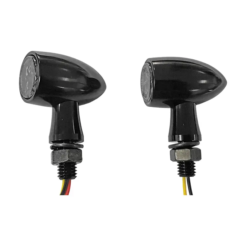 Harddrive Led Amber Turn Signals With Black Housing And Smoked Lenses 1