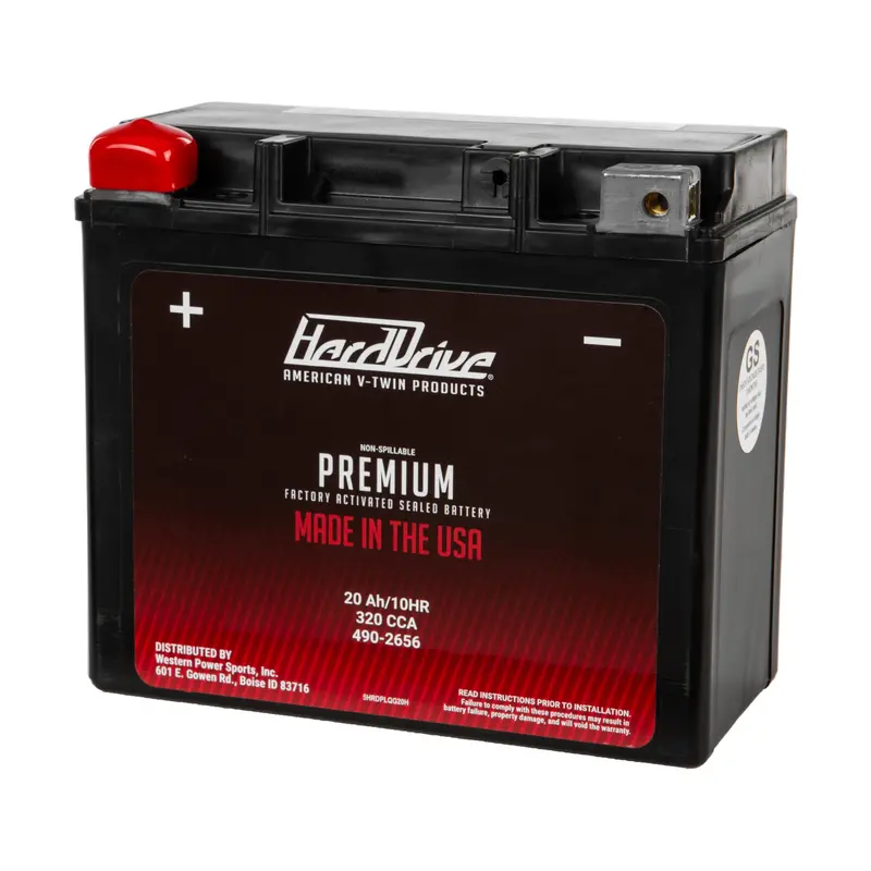 Harddrive Sealed Agm Motorcycle Battery – Gyz20H/Ytx20H, 320 Cca, 490-2656 1
