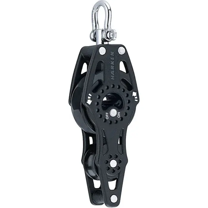 Harken 75Mm Carbo Fiddle Block With Ratchet Function And Becket (Model 2695) 1