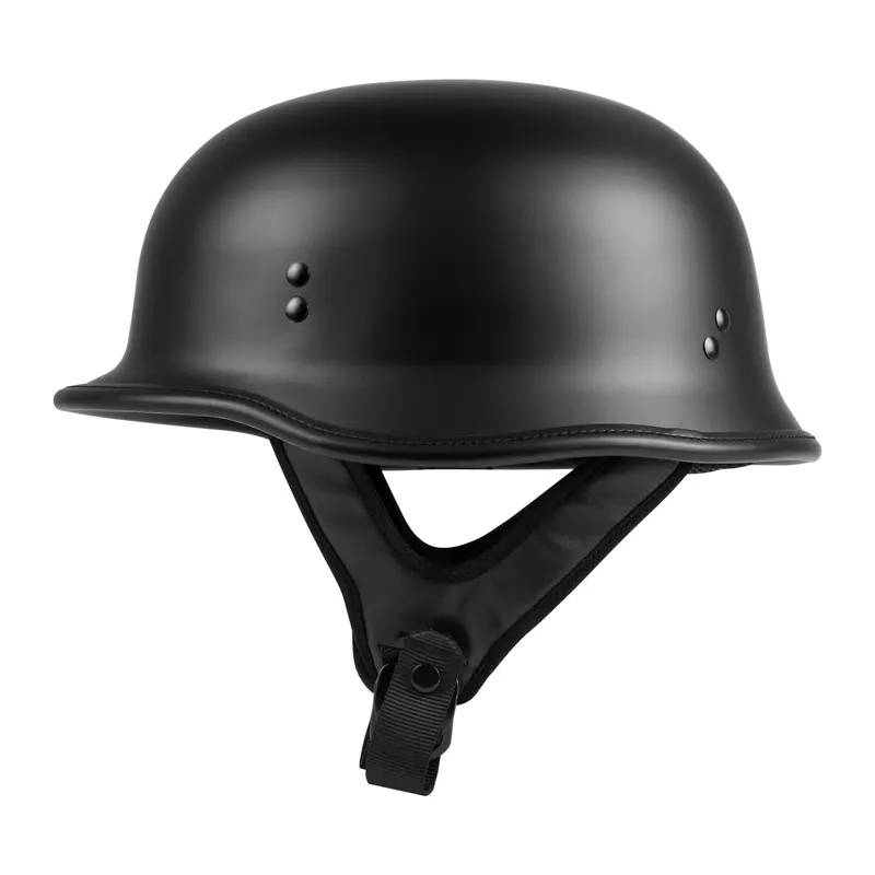 Highway 21 German-Style Beanie Helmet – Matte Black Finish, 77-1201 1