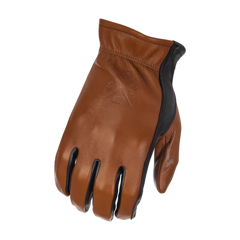 Highway 21 Louie Leather Gloves – Black And Tan Two-Tone (2X Large) 1