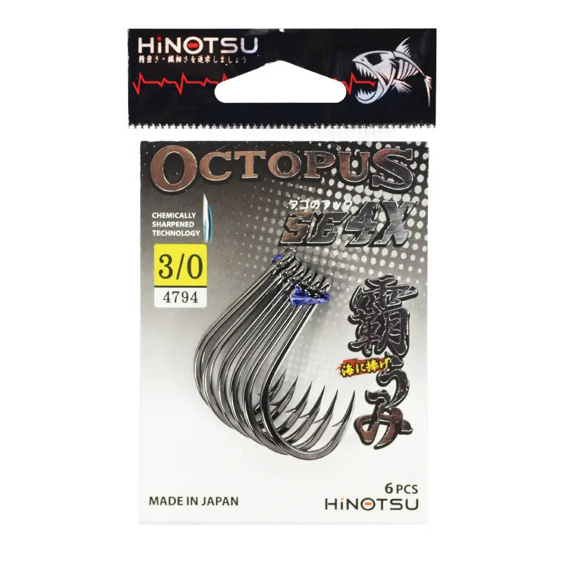Hinotsu Octopus Se4X Hooks – Heavy-Duty (4794) 1