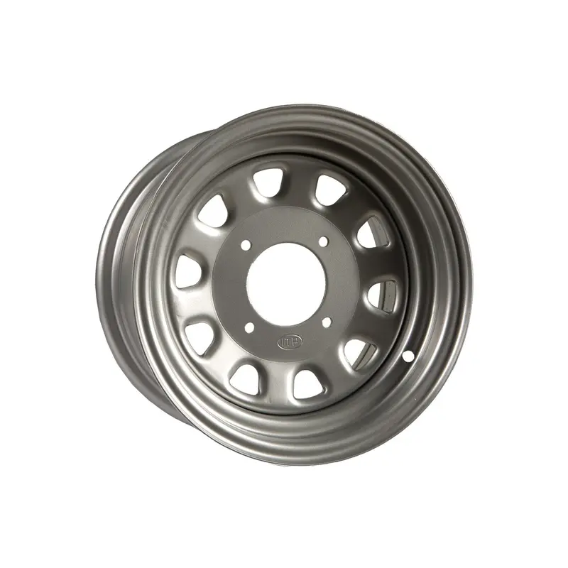 Itp Delta Silver Front Steel Wheel – 12X7", 5+2 Offset, 4/115 Bolt Pattern – 57-9230 1