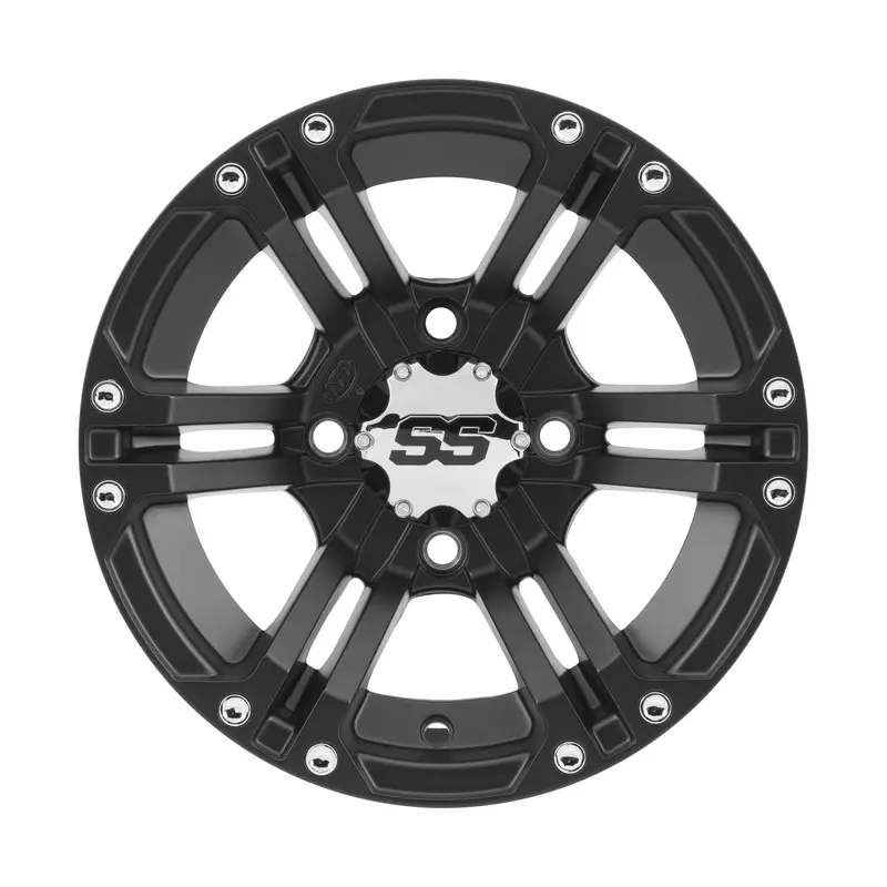 Itp Ss212 Black Alloy Wheel – 12X7 Inches, 4/110 Bolt Pattern, 5+2 Offset – Model 57-40226 1
