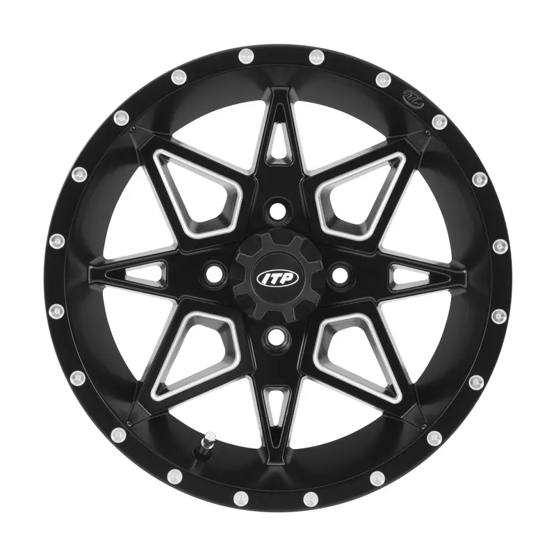 Itp Tornado Matte Black/Machined Alloy Wheel – 14X7", 4/137, 5+2 Offset – 57-86469 1