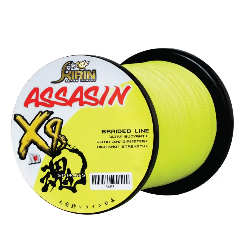 Kirin Assassin 1500M 8-Strand Yellow Pe Braided Line 1