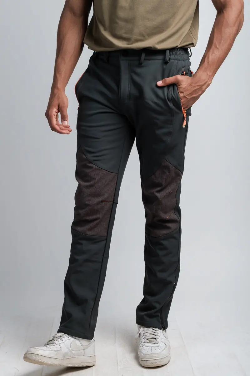 Men’S Grey Adventure Pants – Water-Resistant Hiking Trousers 1