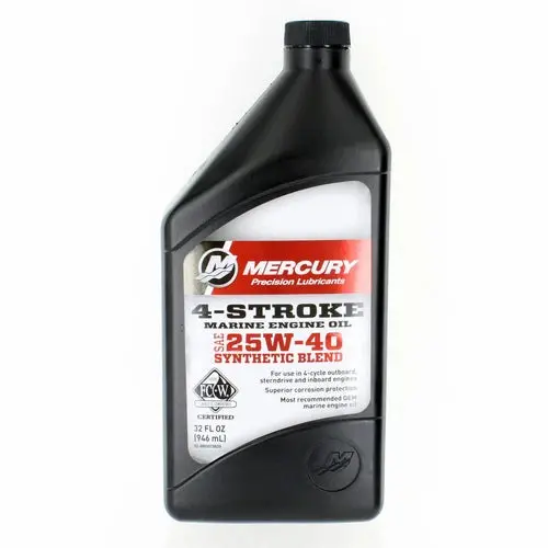 Mercury 25W-40 Synthetic-Blend Outboard Engine Oil 1