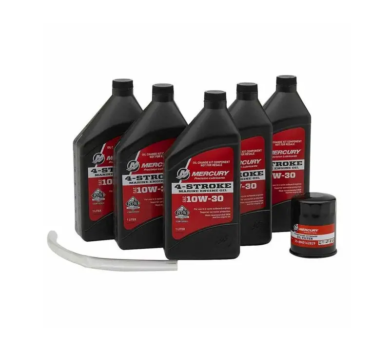 Mercury 4-Stroke Outboard Oil Change Kit – 10W-30, Compatible With 75/90/115Hp Efi 2.1L Engines (Part 8M0107510) 1