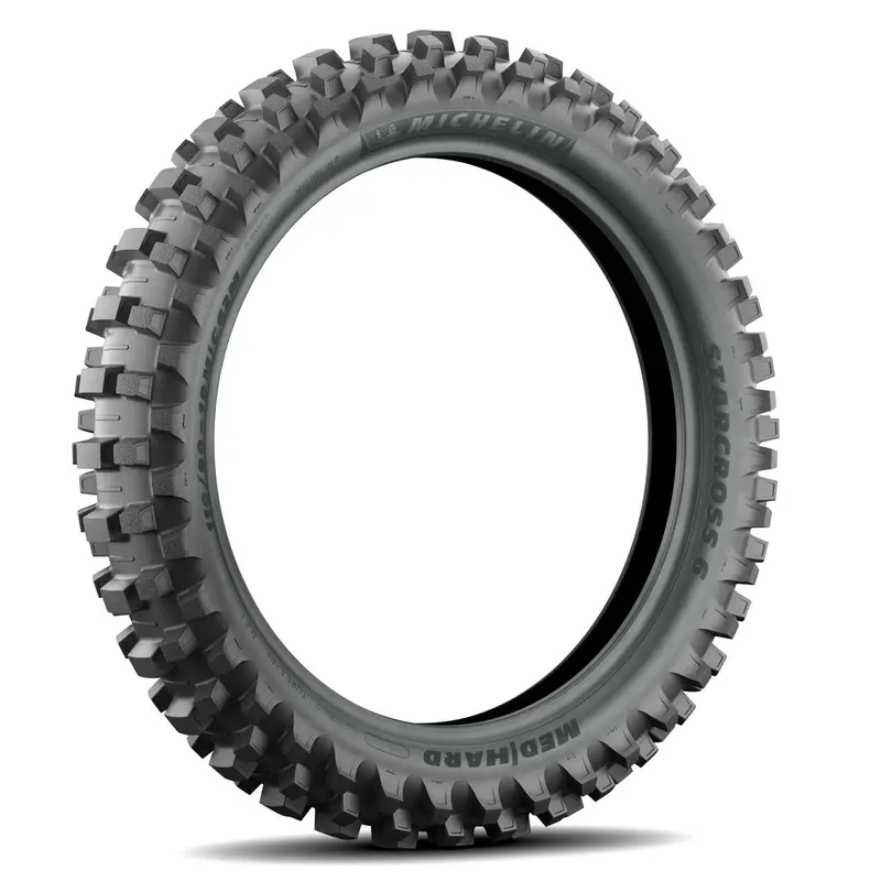 Michelin Starcross 6 Medium-Hard Rear Motocross Tire – 110/90-19, 62M Bias-Ply, Tubed 1