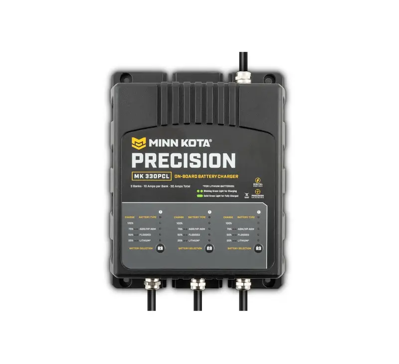 Minn Kota Mk-330 Precision 3-Bank Onboard Charger – 10-Amp Per Bank 1
