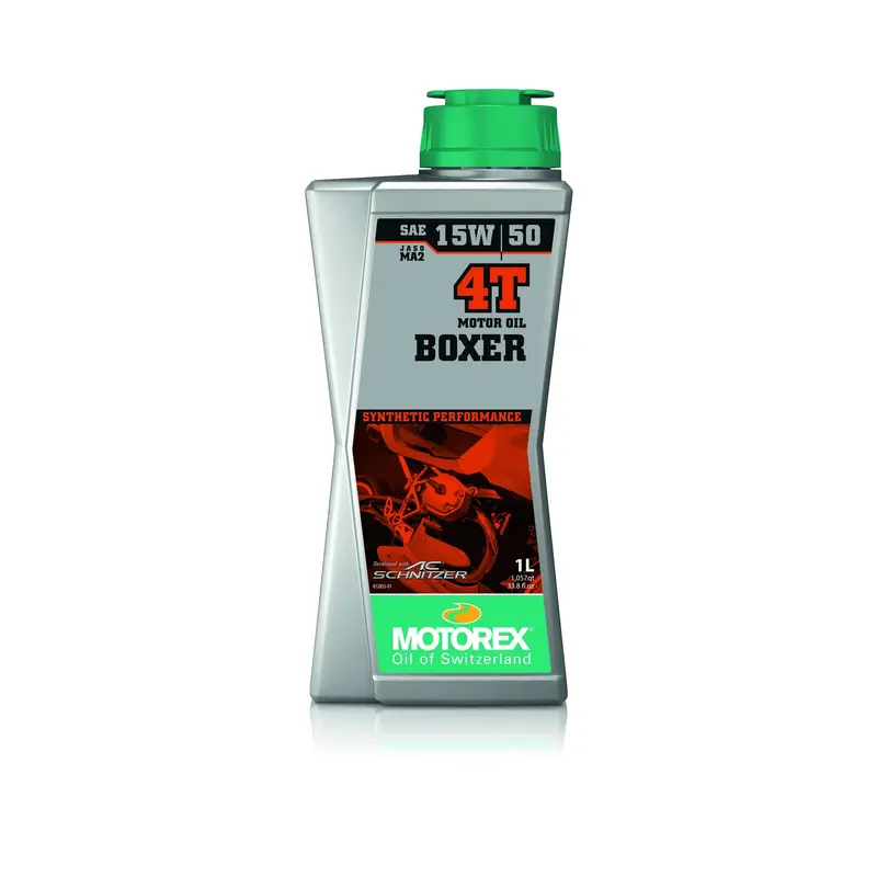 Motorex Boxer 4-Stroke Oil 15W-50 – Full-Synthetic Engine Lubricant, 1L Bottle (Case Of 10, 580-1245) 1