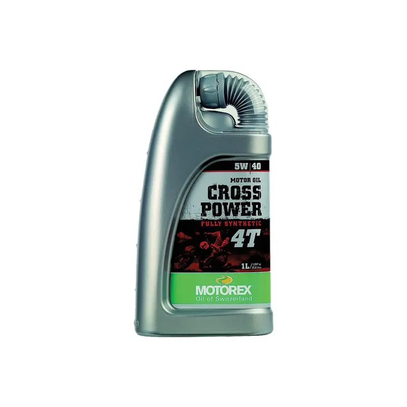 Motorex Cross Power 4T Engine Oil, 5W-40 Synthetic Blend, 1-Liter – 580-0125 1