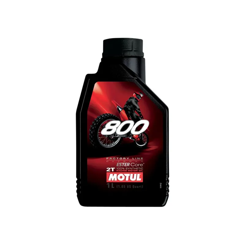 Motul 800 2T Off-Road Synthetic Oil – 1-Liter Pre-Mix Or Injection-Compatible 2-Stroke Lubricant 1