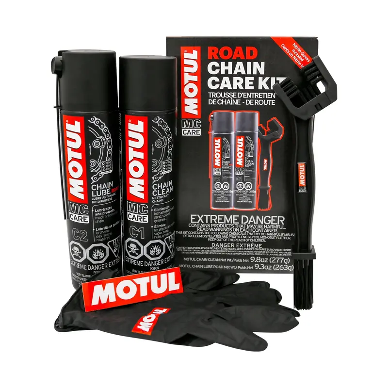 Motul Road Chain Care Maintenance Kit – Premium Cleaner And Lubrication System 1