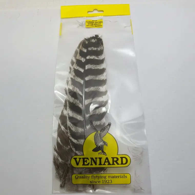 Natural Barred Turkey Wing Quills – Streamer & Dry Fly Wing Material 1