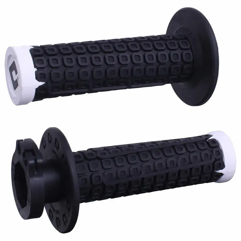 Odi Nomad Lock-On Grips With D30 Foam – Black/White/Silver, Off-Road 1