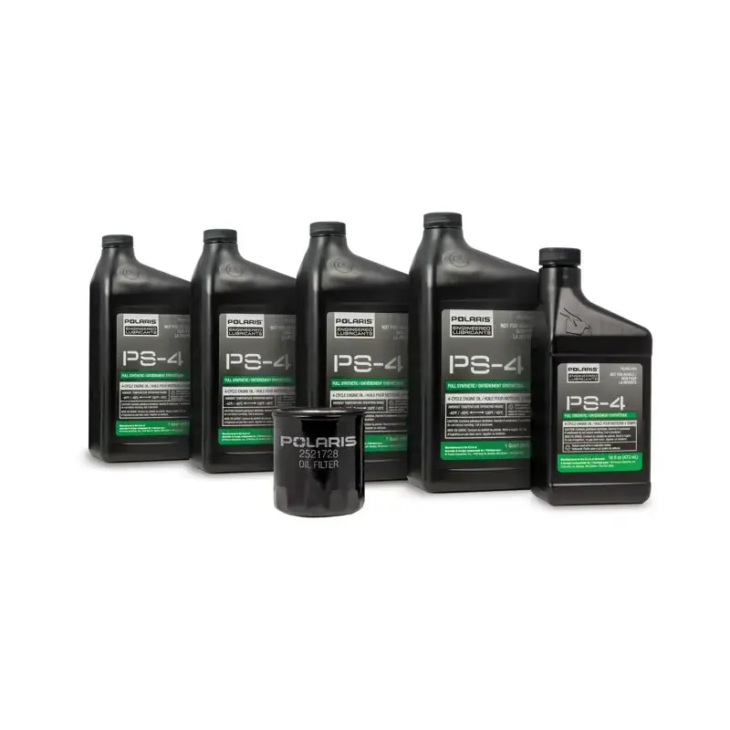 Polaris Ps-4 5W-50 Full Synthetic Oil Change Kit – Optimized For High-Temp Engine Protection (Part #2890882) 1