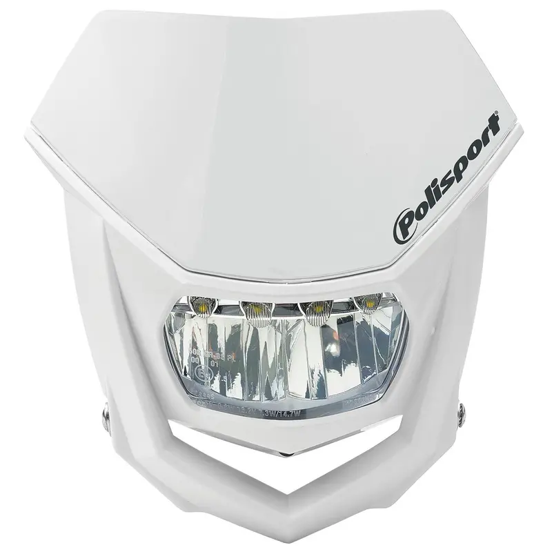 Polisport Halo Headlight Assembly – White Housing With High-Efficiency Led Bulbs (Model 64-6927) 1