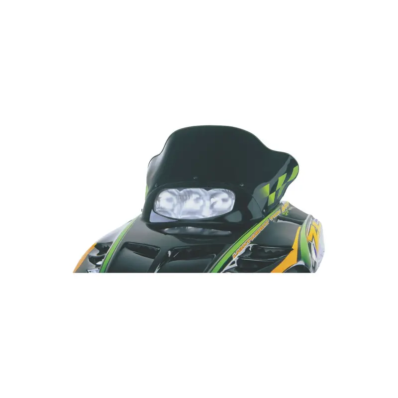 Powermadd Cobra Windshield With Low-Profile Black/Green Flyscreen (14") – A/C Zr2 Compatible, 10-12220 1