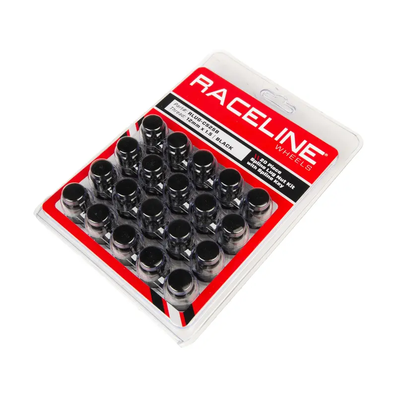 Raceline 12Mm X 1.50 Black Lock-Style Lug Nuts – 20-Pack – 57-94139B 1