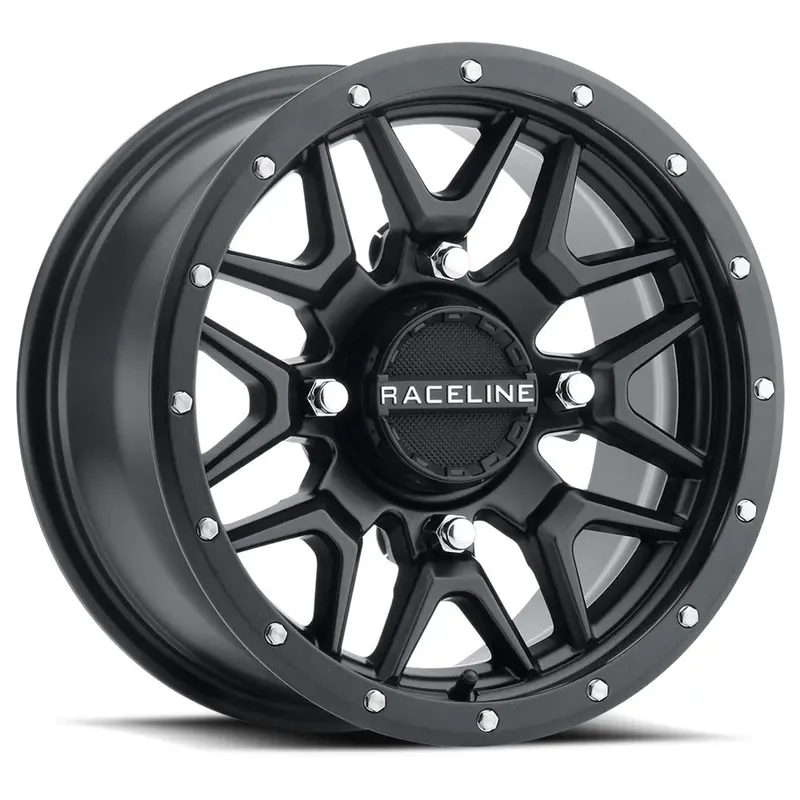 Raceline Krank 14X7 Black Wheel – 4/137 Bolt Pattern, 5+2 Offset (+10Mm) – Model 570-1681 1