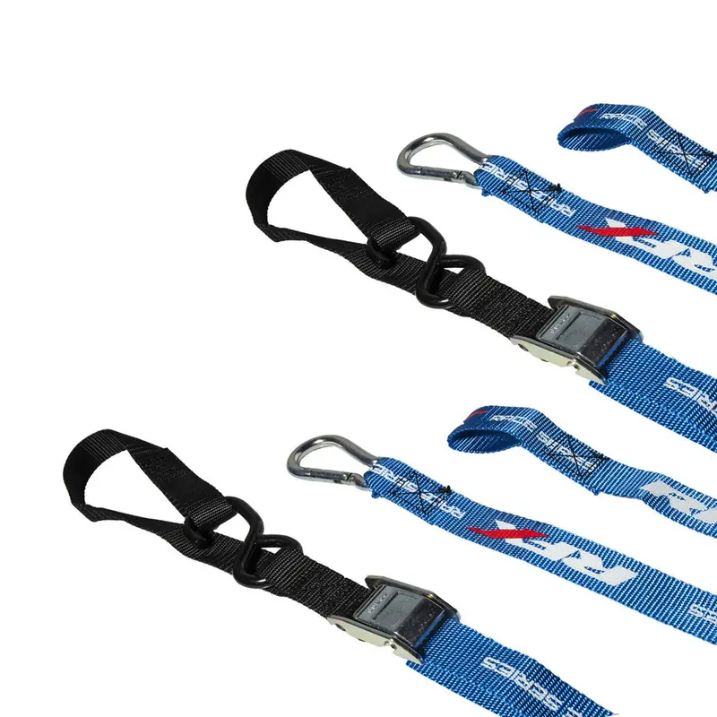 Rfx 1.0-Inch Tie-Down Straps – Light Blue/Black Combo With Carabiner, 739-1147 1