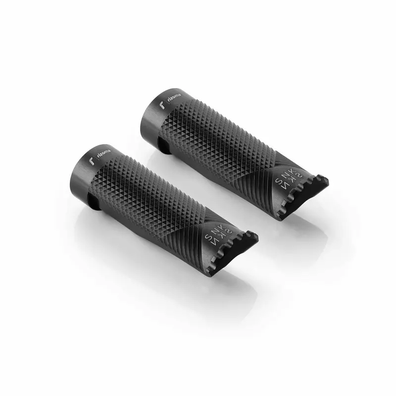 Rizoma Snake-Style Footpegs – Matte Black Pair For Custom Styling 1