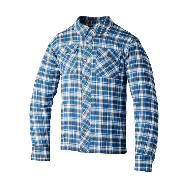 Rst Lumberjack Ce-Certified Flannel Shirt – Blue And Grey Check (Large) 1
