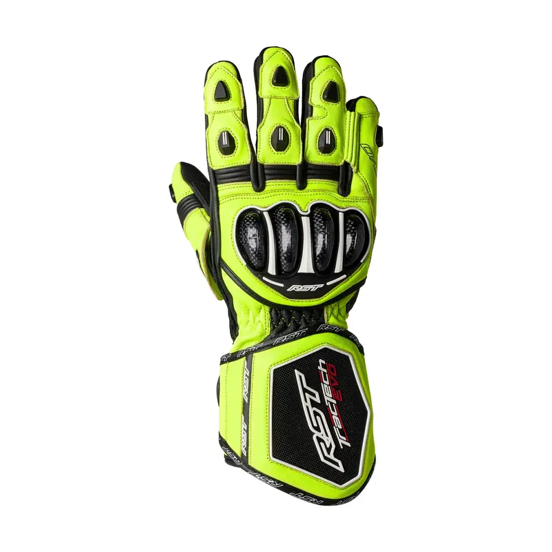 Rst Tractech Evo 4 Ce Motorcycle Gloves – Neon Yellow/Black/Black, Medium (556-2666209) 1