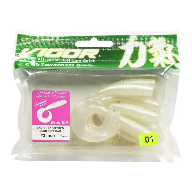 Santec Scented Grub Bait – Compact, Flavor-Infused Soft Lure Series 1