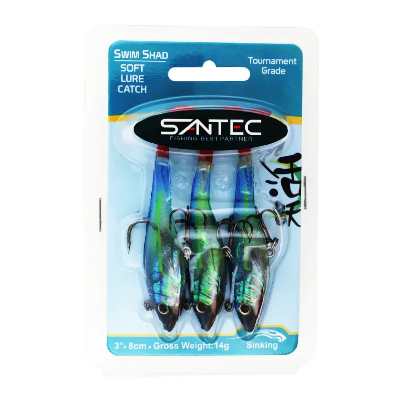 Santec Swim Shad Soft Lure – 2-Inch Compact Shad Imitation Series 1